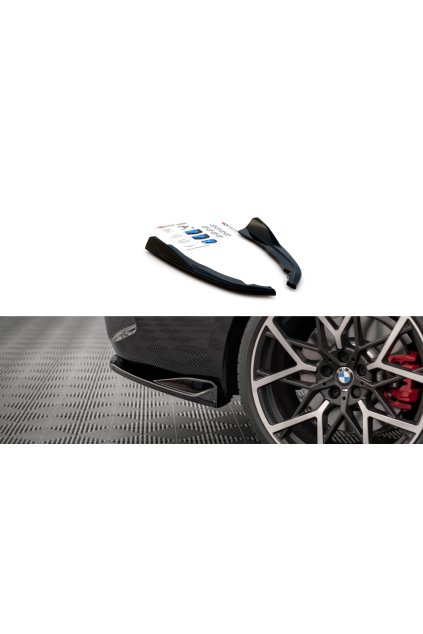 Maxton Design boční difuzory pod zadní nárazník ver.2 pro BMW řada 4 G22/M-Pack, černý lesklý plast ABS Nepasuje na M440i