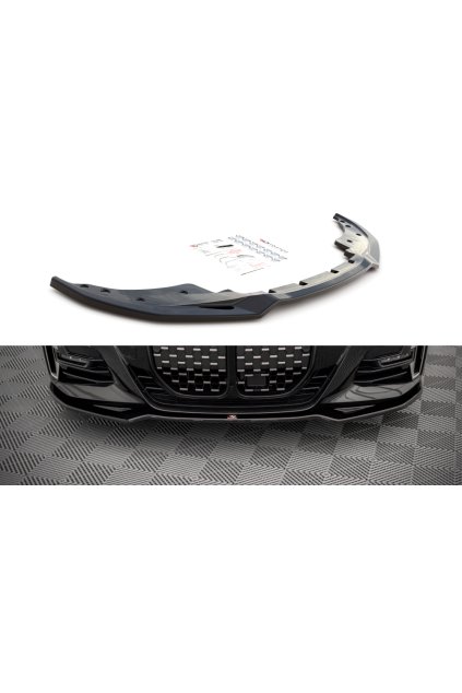 Maxton Design spoiler pod přední nárazník ver.3 pro BMW řada 4 G22/M-Pack, carbon-Look