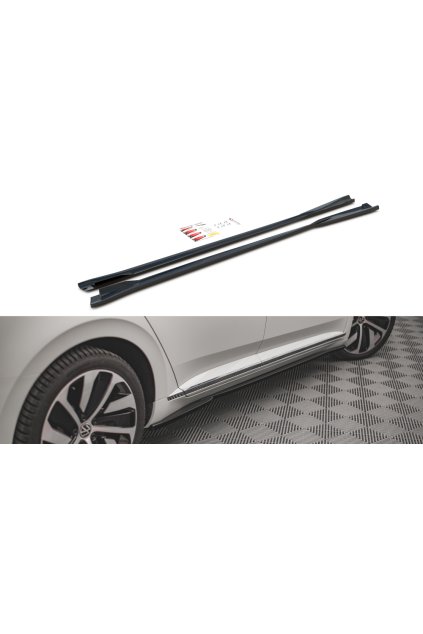 Maxton Design difuzory pod boční prahy pro Volkswagen Arteon R-Line Facelift, carbon-Look