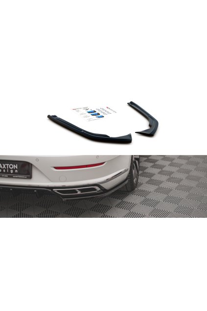 Maxton Design boční difuzory pod zadní nárazník pro Volkswagen Arteon R-Line Facelift, černý lesklý plast ABS