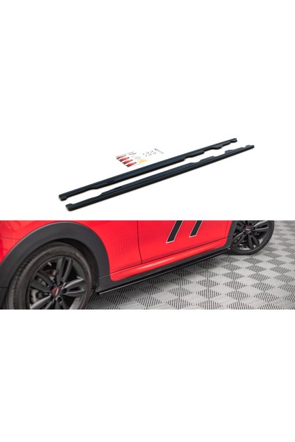 Maxton Design difuzory pod boční prahy pro Mini Cooper F56 JCW, carbon-Look
