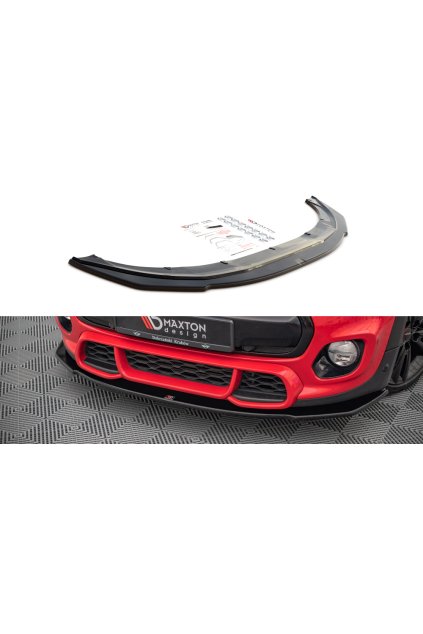 Maxton Design spoiler pod přední nárazník pro Mini Cooper F56 JCW, černý lesklý plast ABS