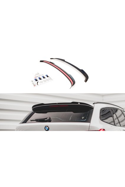 Maxton Design prodloužení spoileru pro BMW řada 3 G21 M-Pack, černý lesklý plast ABS