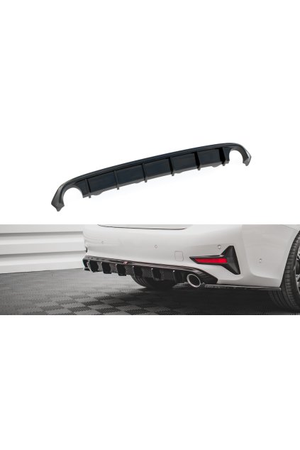 Maxton Design vložka zadního nárazníku pro BMW řada 3 G20, G21, černý lesklý plast ABS