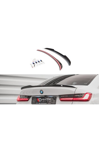 Maxton Design prodloužení spoileru pro BMW řada 3 G20, černý lesklý plast ABS