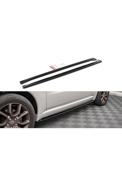 Maxton Design difuzory pod boční prahy pro Dodge Durango RT Mk3, černý lesklý plast ABS