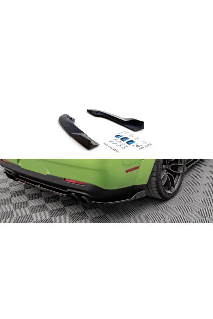 Maxton Design boční difuzory pod zadní nárazník pro Dodge Challenger MK3 SRT Demon, černý lesklý plast ABS
