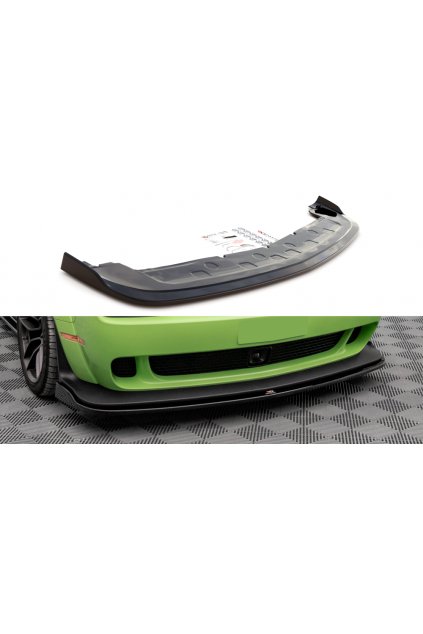 Maxton Design spoiler pod přední nárazník pro Dodge Challenger MK3 SRT Hellcat Widebody, černý lesklý plast ABS