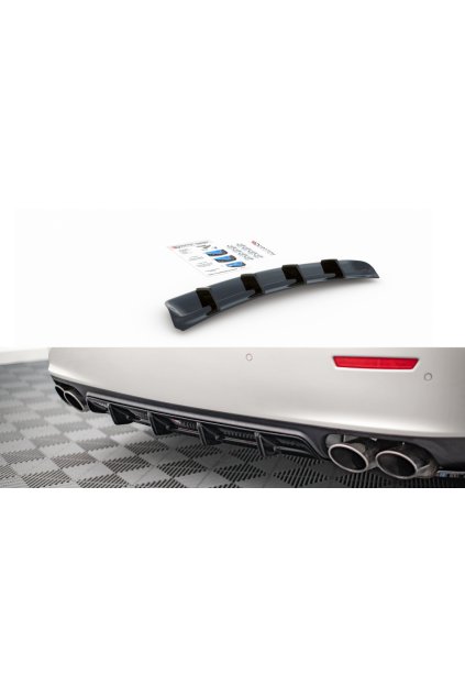 Maxton Design vložka zadního nárazníku pro Maserati Ghibli Mk3, černý lesklý plast ABS