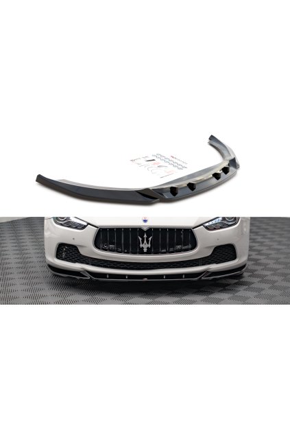 Maxton Design spoiler pod přední nárazník pro Maserati Ghibli Mk3, carbon-Look