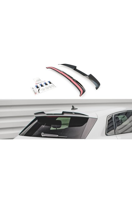 Maxton Design prodloužení spoileru pro Audi A3 8Y, černý lesklý plast ABS, S-Line