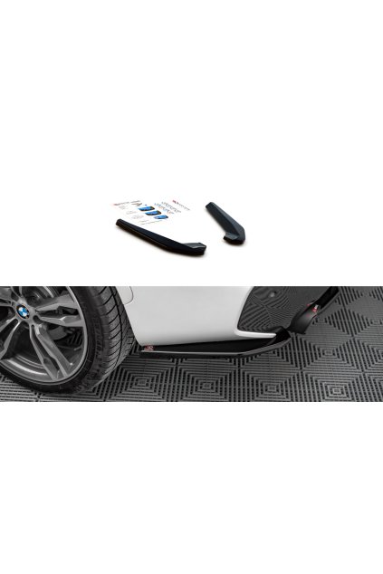Maxton Design boční difuzory pod zadní nárazník pro BMW X1 F48 /M-Pack, carbon-Look