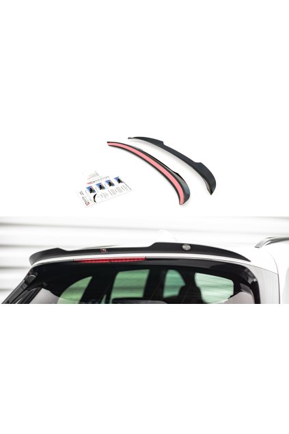 Maxton Design prodloužení spoileru pro BMW X1 F48 /M-Pack, černý lesklý plast ABS