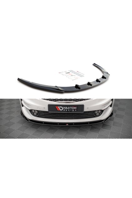 Maxton Design spoiler pod přední nárazník ver.2 pro Kia Optima MK4, carbon-Look