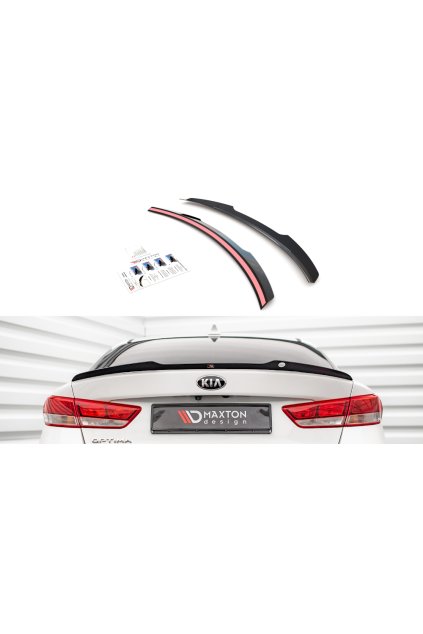 Maxton Design prodloužení spoileru pro Kia Optima MK4, carbon-Look