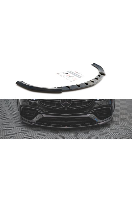 Maxton Design spoiler pod přední nárazník ver.3 pro Mercedes třída E W213/E63 AMG/Estate, carbon-Look