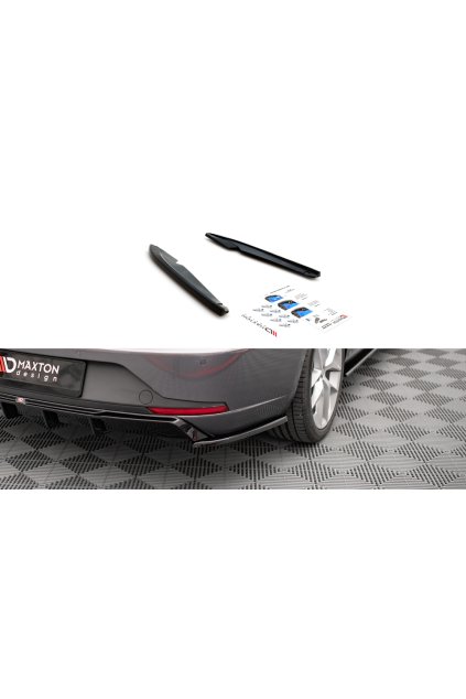 Maxton Design boční difuzory pod zadní nárazník ver.2 pro Seat Leon FR Mk3, černý lesklý plast ABS