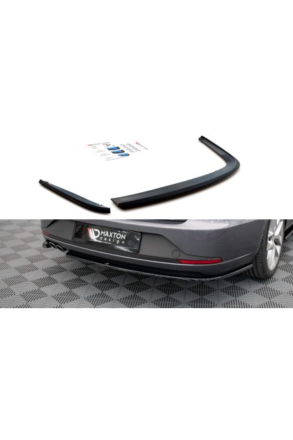 Maxton Design boční difuzory pod zadní nárazník ver.1 pro Seat Leon FR Mk3, carbon-Look