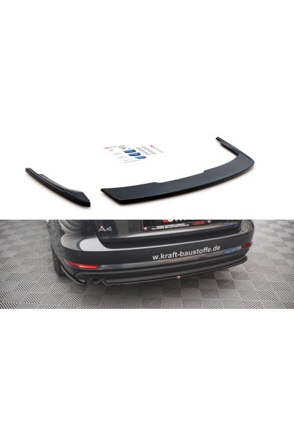 Maxton Design boční difuzory pod zadní nárazník pro Audi A4 B9, carbon-Look