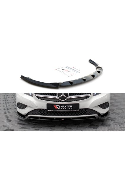 Maxton Design spoiler pod přední nárazník pro Mercedes třída A W176/Standard, černý lesklý plast ABS