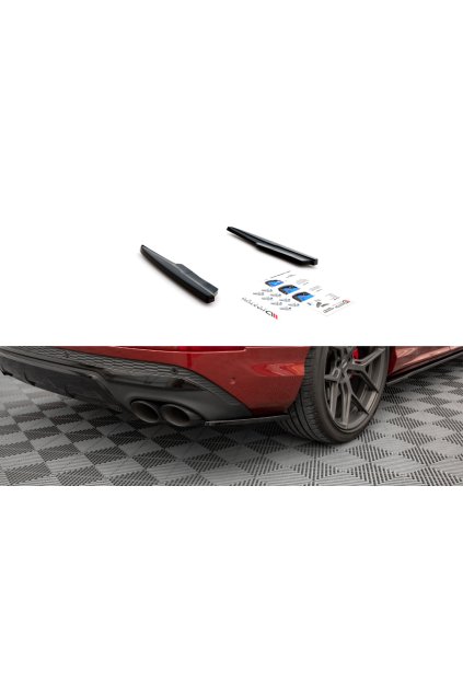 Maxton Design boční difuzory pod zadní nárazník pro Audi SQ7 Mk2 Facelift, plast ABS bez povrchové úpravy