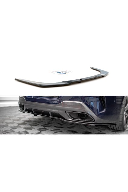 Maxton Design středový spoiler pod zadní nárazník s žebrováním pro BMW řada 8 Gran Coupe/G16, carbon-Look