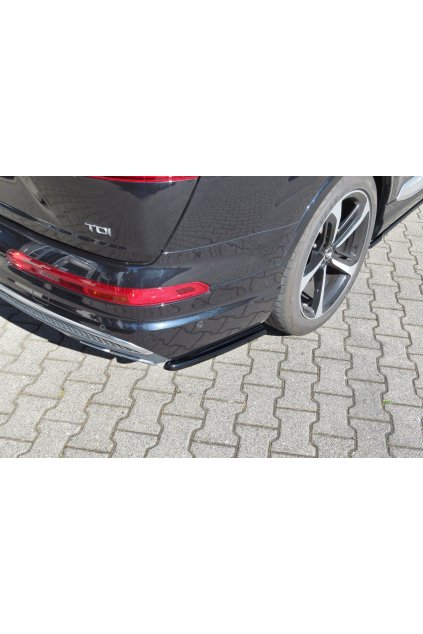 Maxton Design boční difuzory pod zadní nárazník pro Audi Q7 Mk2 S-Line, černý lesklý plast ABS