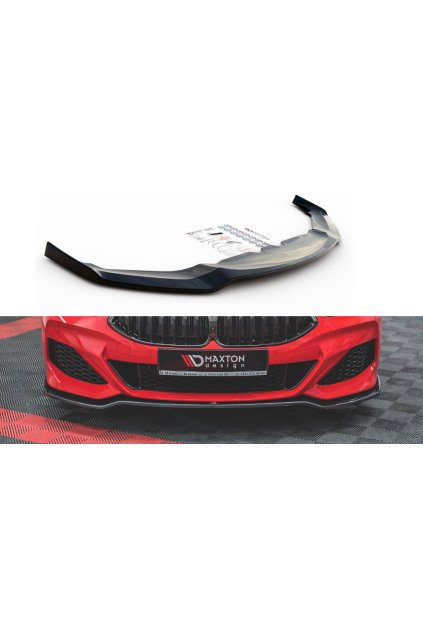 Maxton Design spoiler pod přední nárazník ver.2 pro BMW řada 8 Gran Coupe/G16, černý lesklý plast ABS