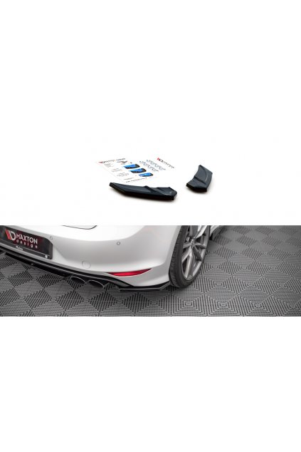 Maxton Design boční difuzory pod zadní nárazník ver.3 pro Volkswagen Golf R Mk7, carbon-Look
