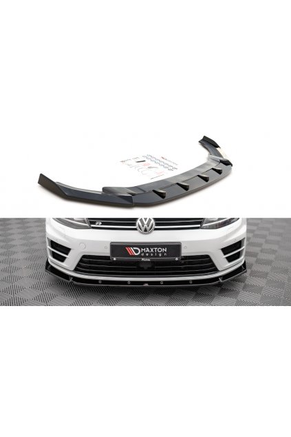 Maxton Design spoiler pod přední nárazník ver.4 pro Volkswagen Golf R Mk7, carbon-Look