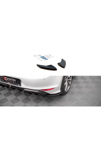 Maxton Design boční difuzory pod zadní nárazník ver.4 pro Volkswagen Golf R Mk7, carbon-Look