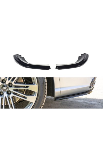 Maxton Design boční difuzory pod zadní nárazník pro Audi Q5 Mk2 S-Line, carbon-Look