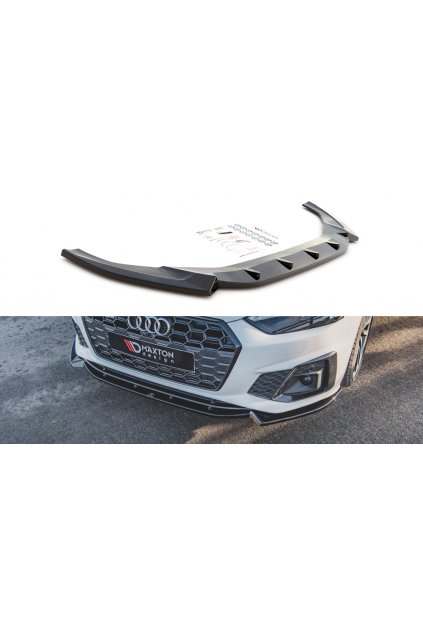 Maxton Design spoiler pod přední nárazník ver.2 pro Audi S5 F5 FL, carbon-Look