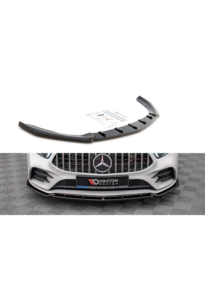 Maxton Design spoiler pod přední nárazník ver.4 pro Mercedes třída A W177 A35 AMG, carbon-Look