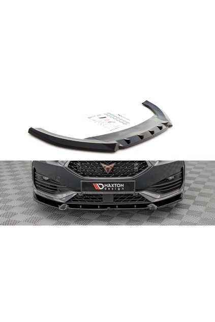 Maxton Design spoiler pod přední nárazník pro Cupra Leon Mk1, Mk1 Facelift, černý lesklý plast ABS