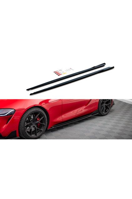 Maxton Design difuzory pod boční prahy ver.3 pro Toyota Supra Mk5, carbon-Look