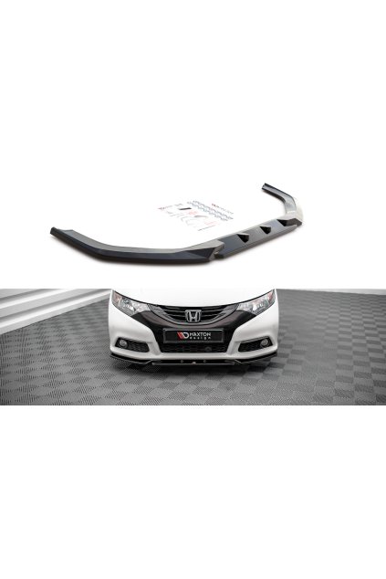 Maxton Design spoiler pod přední nárazník ver.2 pro Honda Civic Mk9, černý lesklý plast ABS