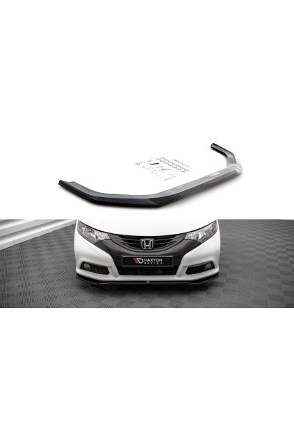 Maxton Design spoiler pod přední nárazník pro Honda Civic Mk9, černý lesklý plast ABS