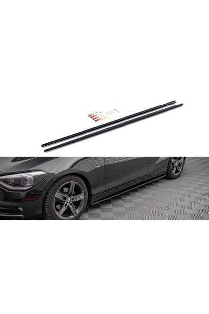 Maxton Design difuzory pod boční prahy pro BMW řada 1 F20, carbon-Look