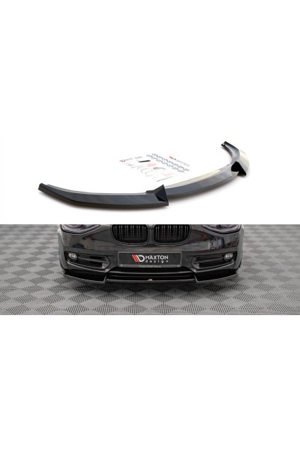 Maxton Design spoiler pod přední nárazník ver.2 pro BMW řada 1 F20, černý lesklý plast ABS