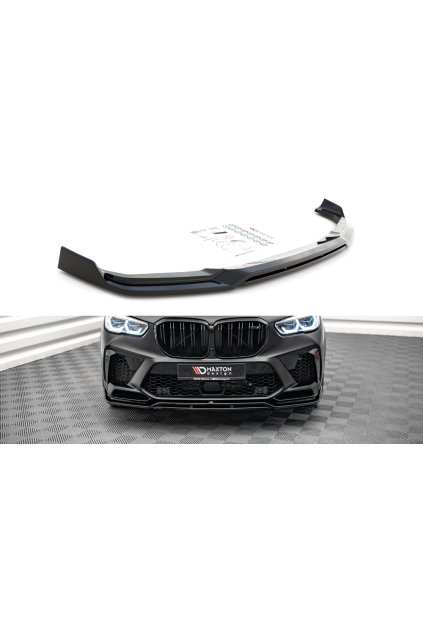 Maxton Design spoiler pod přední nárazník ver.3 pro BMW X5 M G05, černý lesklý plast ABS