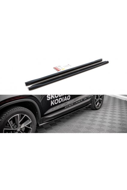Maxton Design difuzory pod boční prahy pro Škoda Kodiaq Standard, carbon-Look
