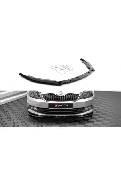 Maxton Design spoiler pod přední nárazník ver.1 pro Škoda Fabia Mk3, carbon-Look