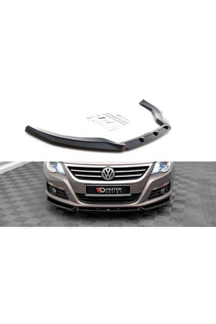 Maxton Design spoiler pod přední nárazník ver.3 pro Volkswagen CC, černý lesklý plast ABS