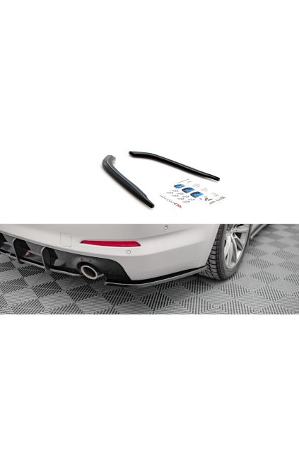 Maxton Design boční difuzory pod zadní nárazník pro BMW řada 5 G30, černý lesklý plast ABS