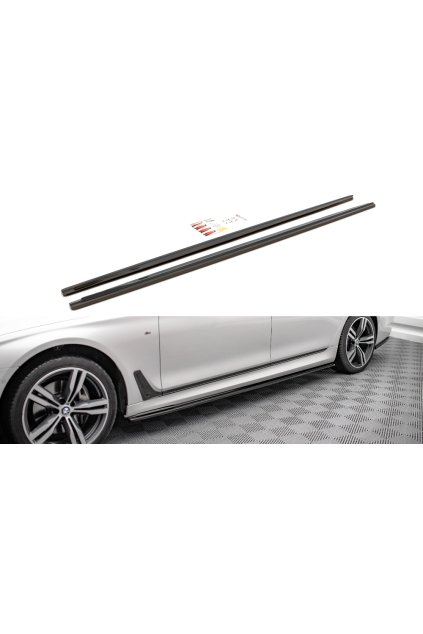 Maxton Design difuzory pod boční prahy pro BMW řada 7 G12, carbon-Look