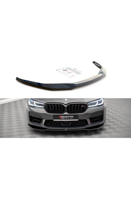 Maxton Design spoiler pod přední nárazník ver.2 pro BMW M5 F90 Facelift, černý lesklý plast ABS