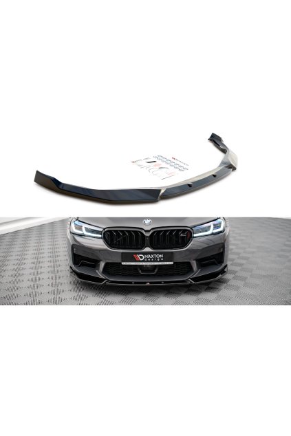 Maxton Design spoiler pod přední nárazník pro BMW M5 F90 Facelift, černý lesklý plast ABS