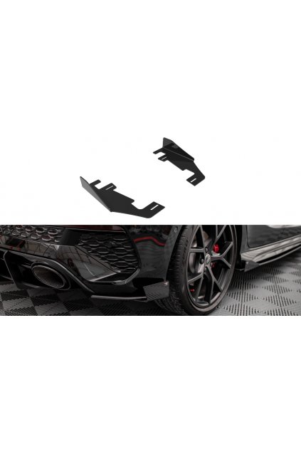 Maxton Design křidélka bočních difuzorů zad. nárazníku pro Audi RS3 8Y, černý lesklý plast ABS, Sportback