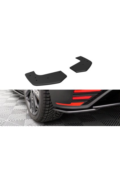 Maxton Design "Street Pro" boční difuzory pod zadní nárazník pro Hyundai i20 N Mk3, plast ABS bez povrchové úpravy